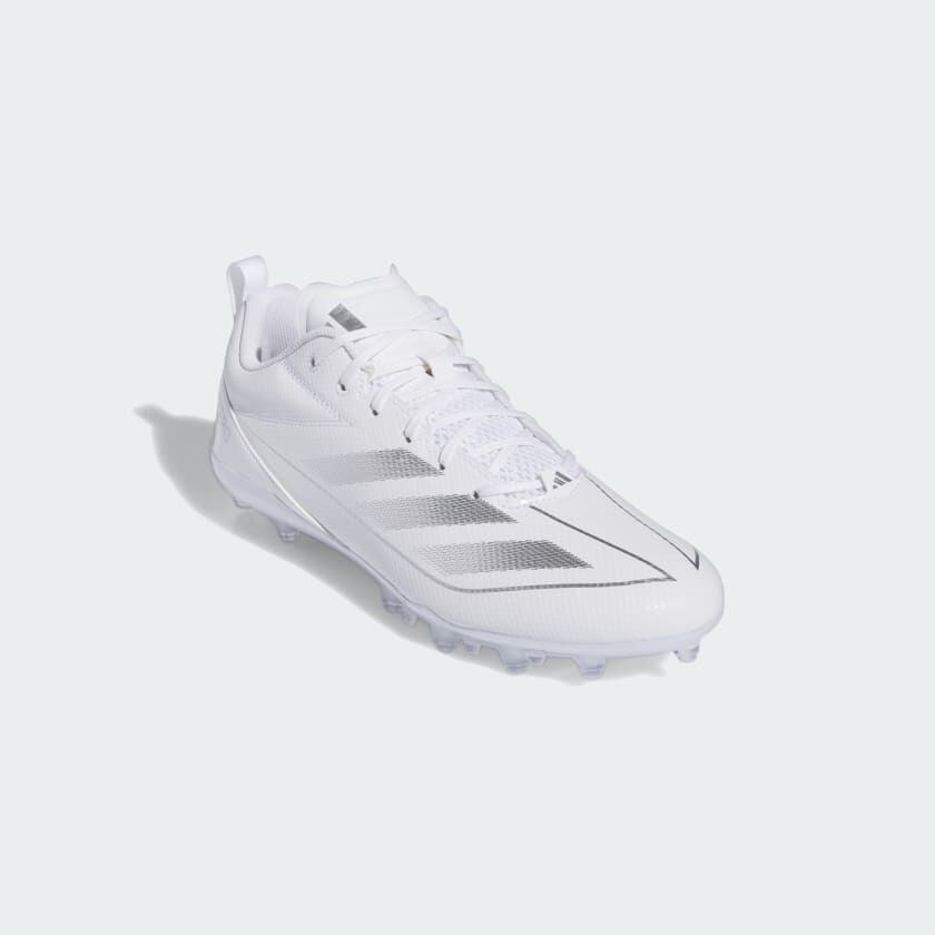 29cm】Adizero Electric 2 ホワイト・シルバー アメフト スパイク