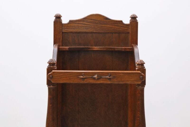 沼津店】 オーク無垢材 クラシカル 大型 傘立て アンブレラスタンド