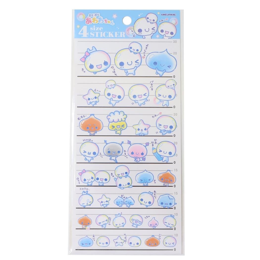 平成ファンシー あわわちゃん 4サイズステッカー X11