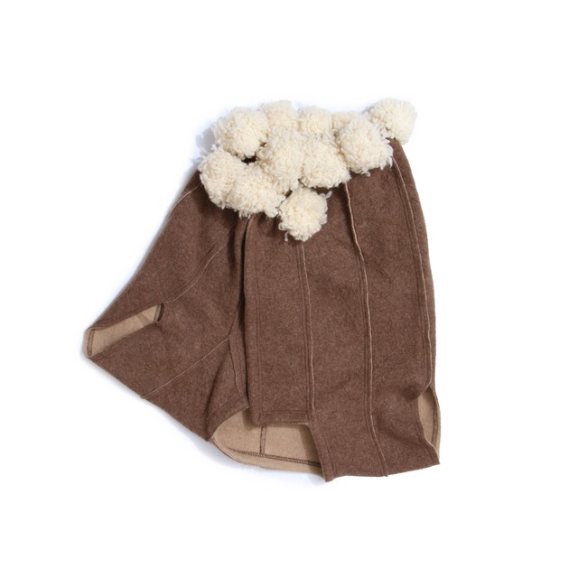 tricotCOMMEdesGARCONS PomPomsAngoraWoolKnitVoleroPoncho