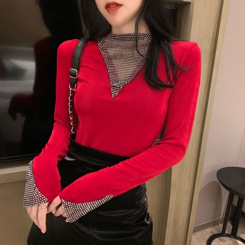 スプリング薄手トップス ロング 春物 ステッチ YY-ファッション87320820599