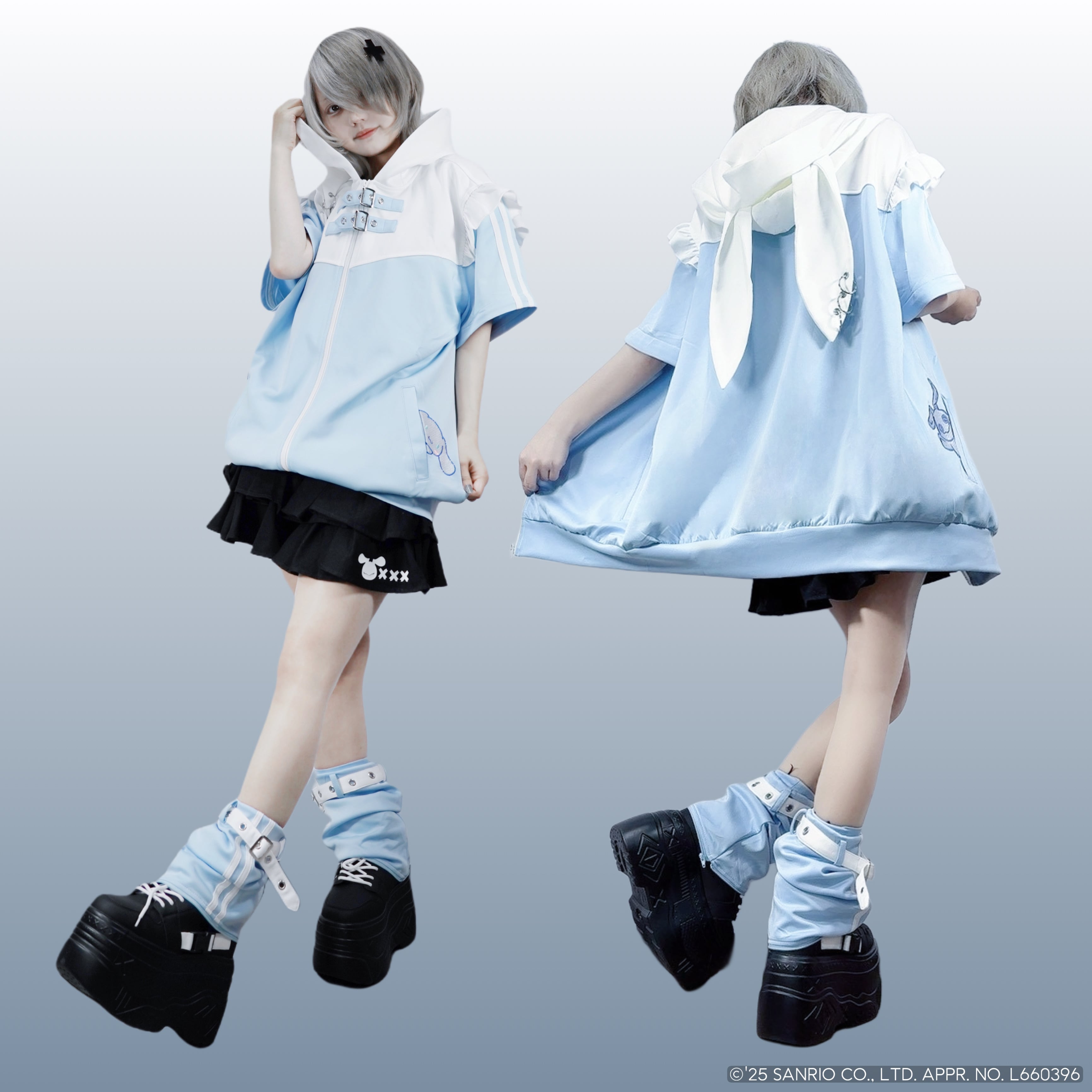 うさ耳付きSIDE LINE 2WAY ZIP OUTER【シナモロール×NIER】 | NIER