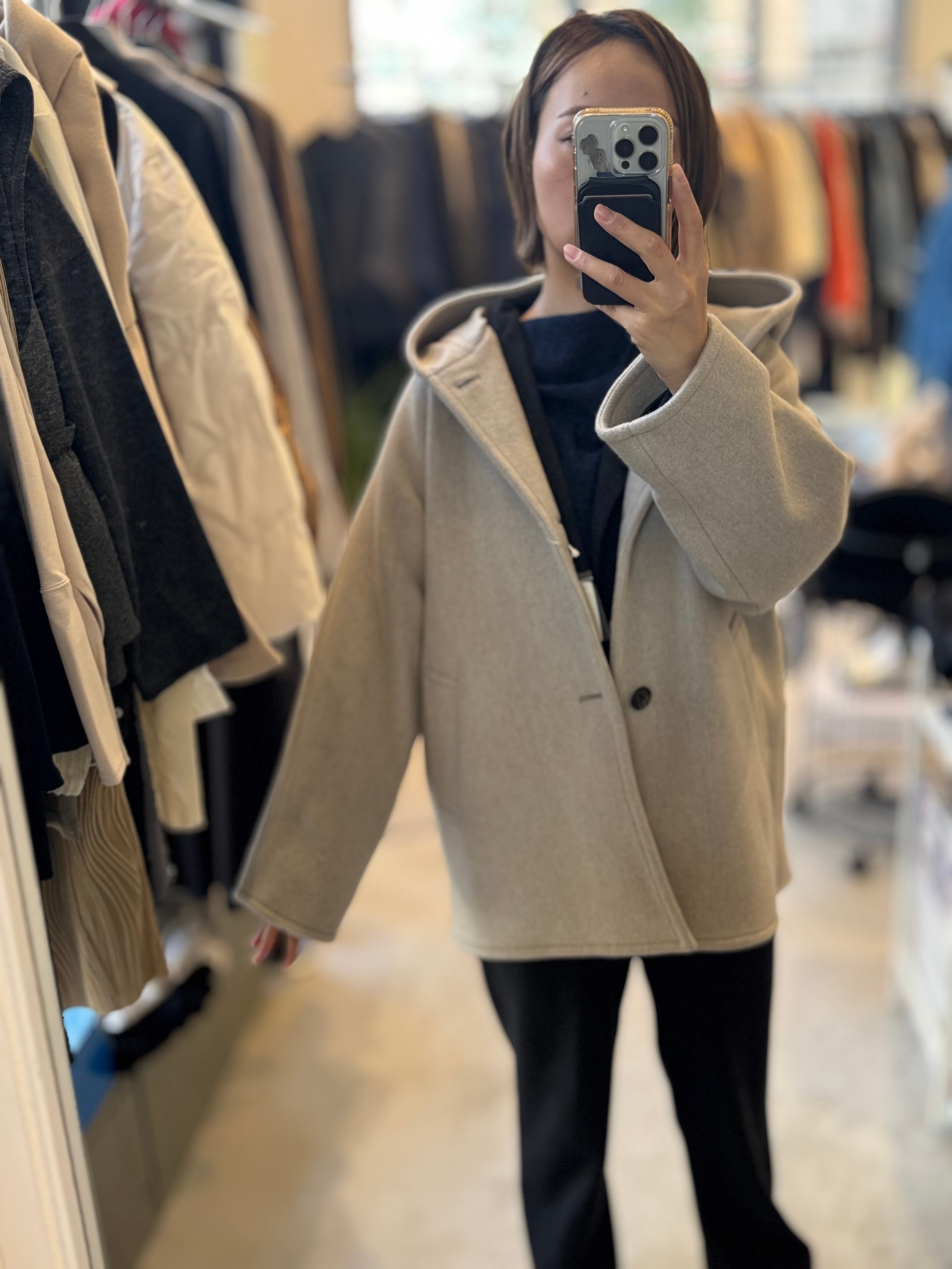 【LEMELANGE】フード付きウールコート　8553903