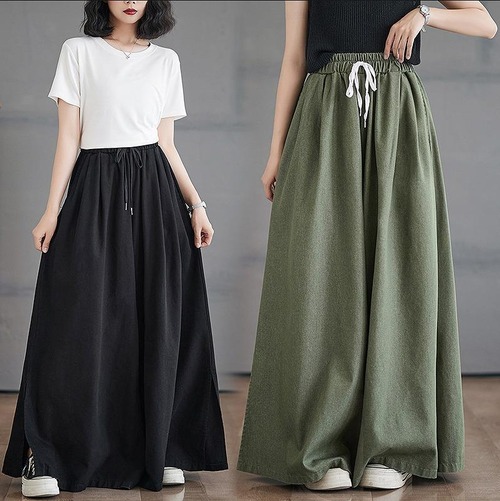 大きいサイズ レディース ガウチョ　パンツ　ワイド　春夏 秋 新品 ゆったり