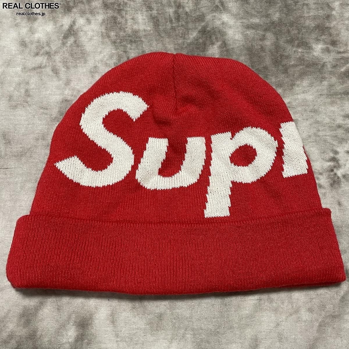 美品 supreme ビックロゴビーニー - ニットキャップ/ビーニー