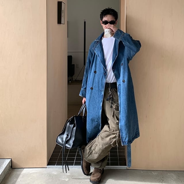 ブルーブルー デニムコート BLUE BLUE中綿入りデニムコート3(L