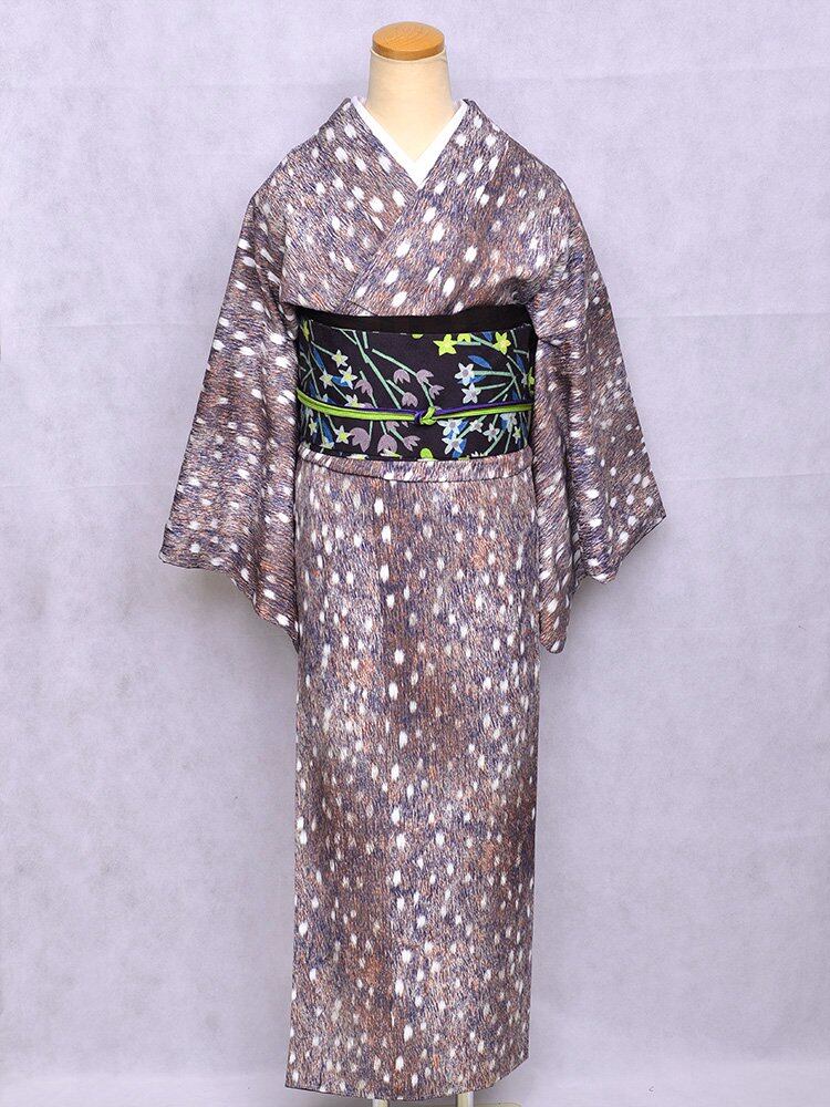 受注商品】Rumi Rockきもの「バンビーナ」ディアーブラウン [A618