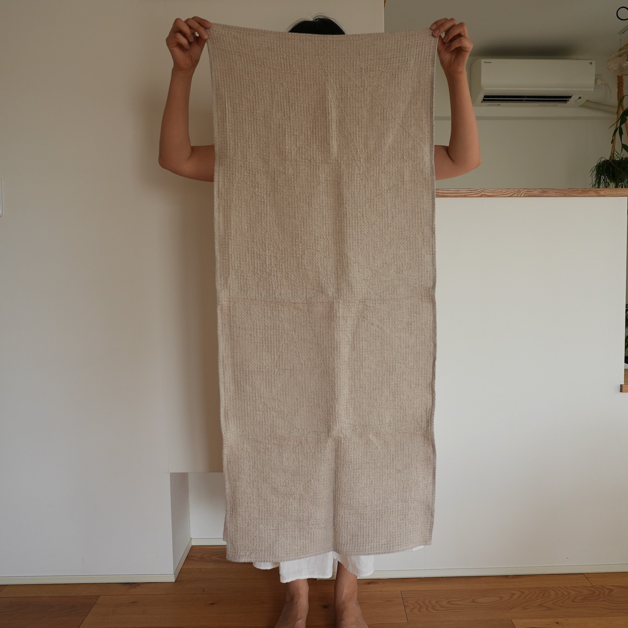 リネンワッフルのミニバスタオル - 2