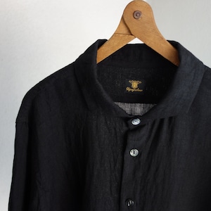 french widespread belgium-linen shirt / belgium-black