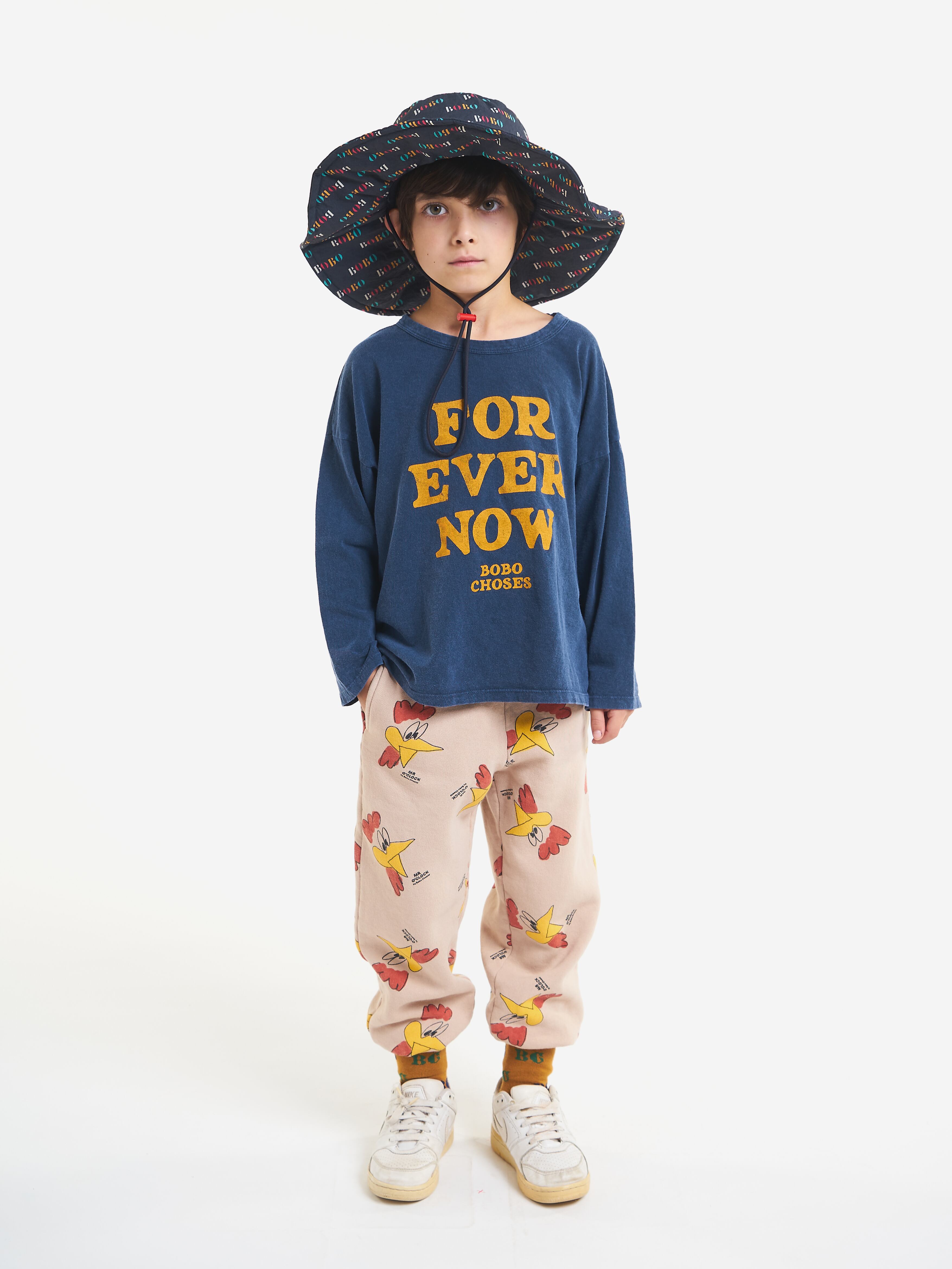 《BOBO CHOSES 2022AW》Jogging pants / Mr o'clock all over / 2-7Y | cirkel  mote powered by BASE