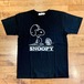 PEANUTS スヌーピー フットボールプリント Tee (BLACK)21828