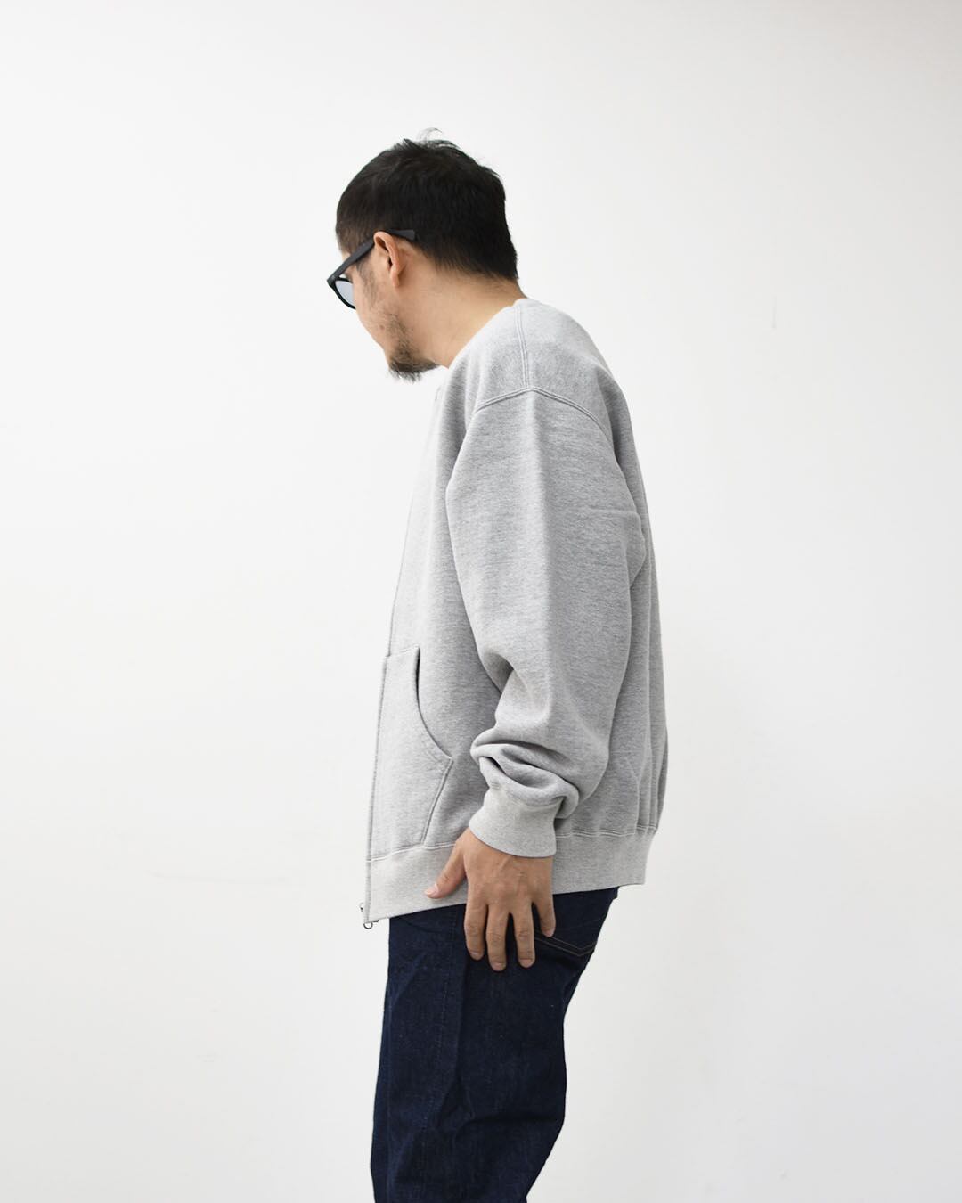 orslow [オアスロウ] FRONT ZIP DENSELY KNIT SWEAT SHIRT [01-0042-02