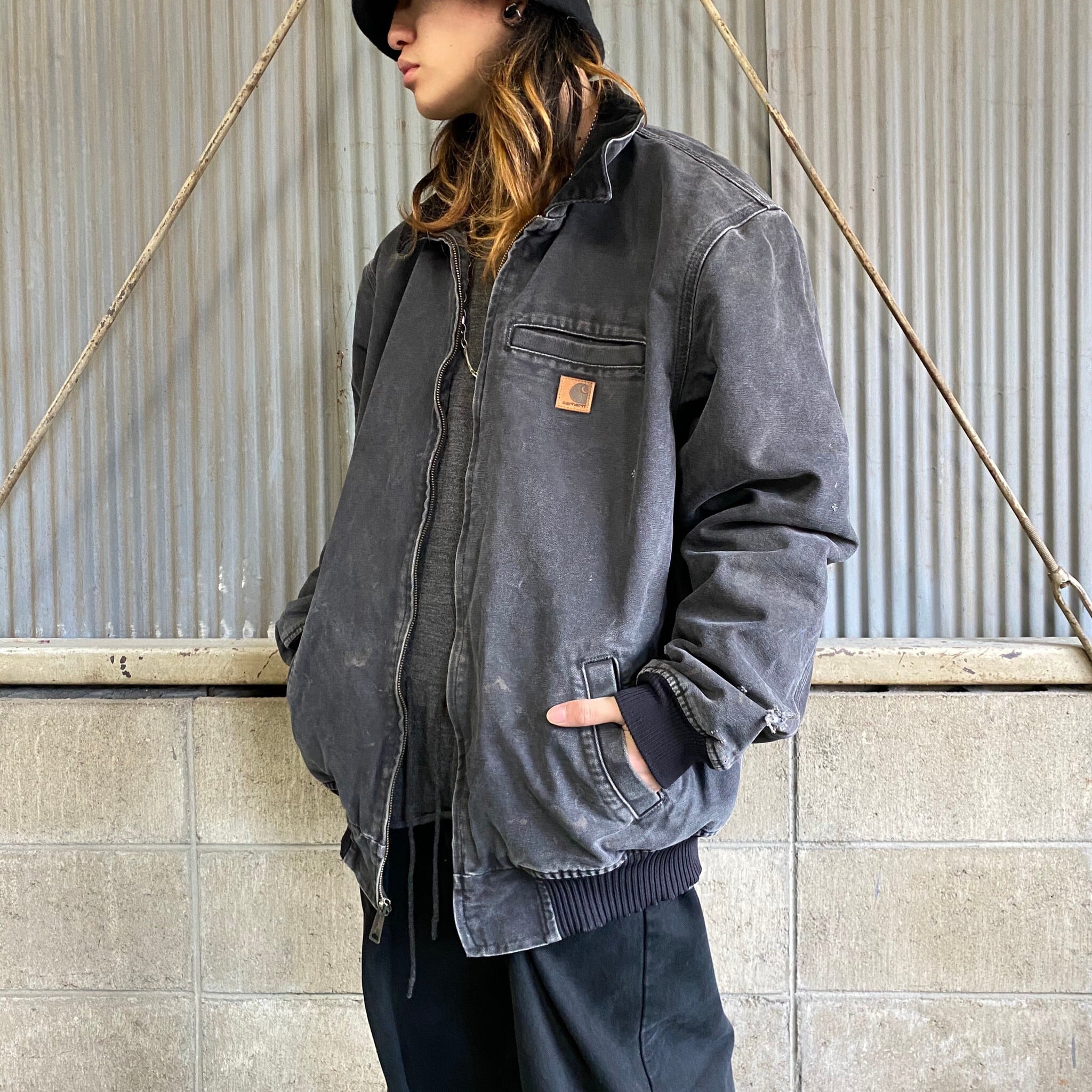 Carhartt カーハート ダック地 ワークジャケット キルティングライナー ブラック 黒 メンズXL 古着【ワークジャケット】 | cave  古着屋【公式】古着通販サイト