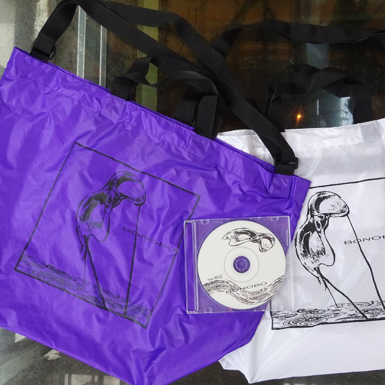BAG ] 37Aデザイン / bonoboナイロンバッグ＋MIX CD ( PUR / WH