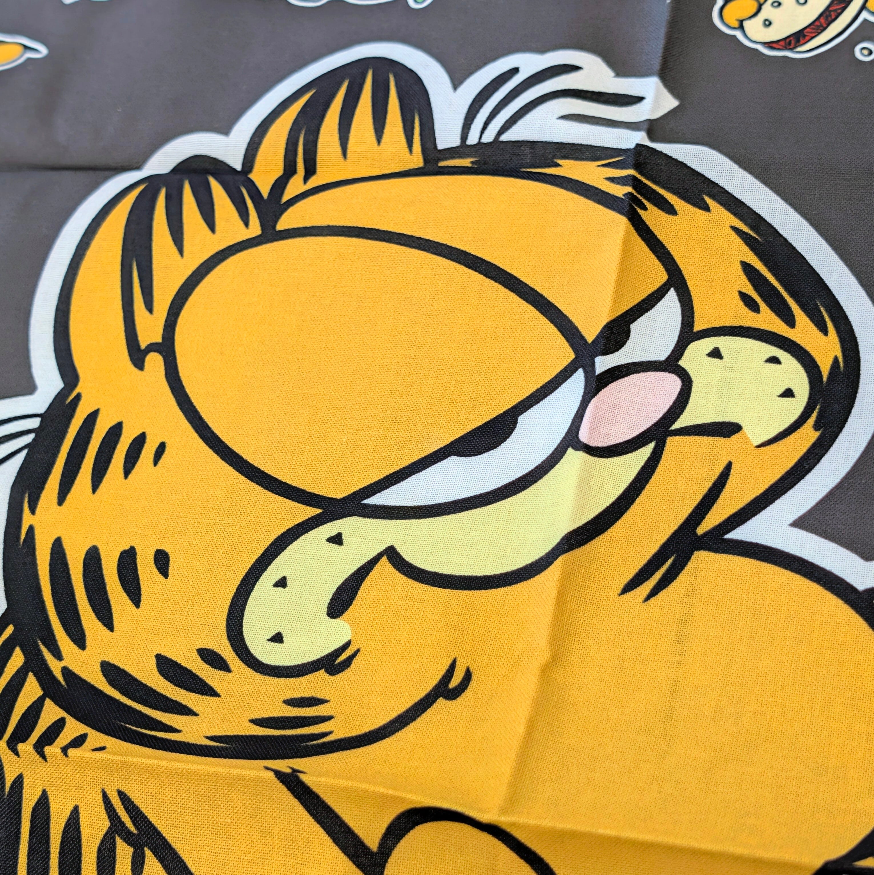 ✨️鞄などのアクセントにも✨️【 Garfield ( ガーフィールド ) 】『 FOOD♡ 』バンダナ / ランチクロス 〚アメリカン雑貨 アメトイ〛