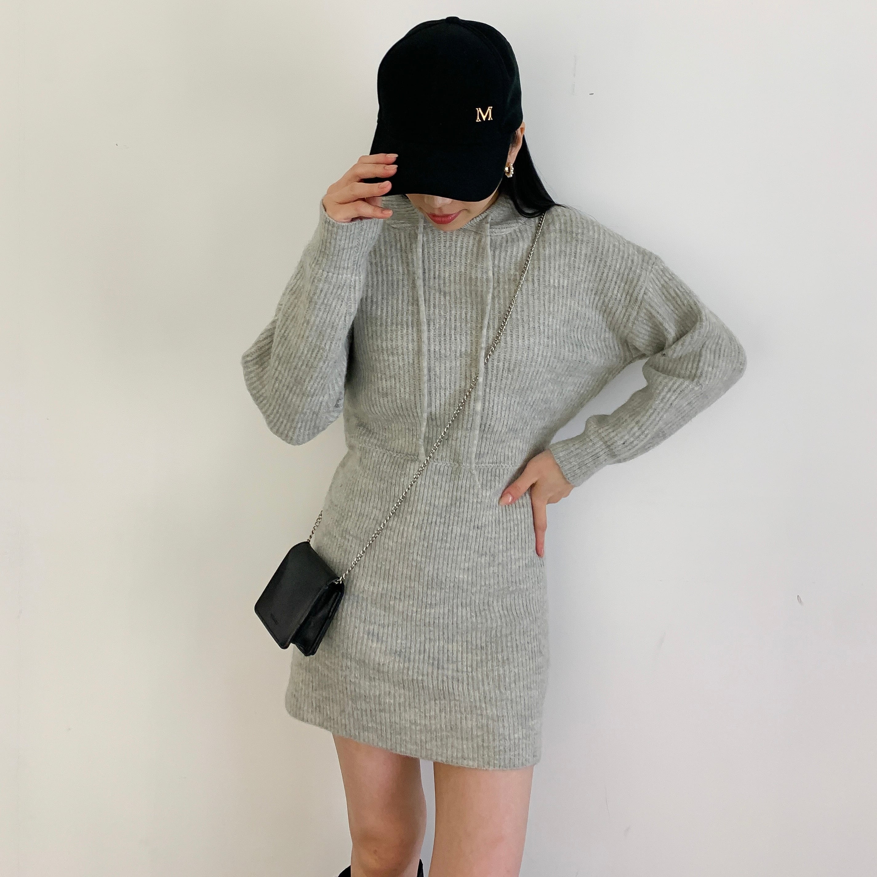 フーディーニットミニワンピース Mn3148 Me Nt ミーノット