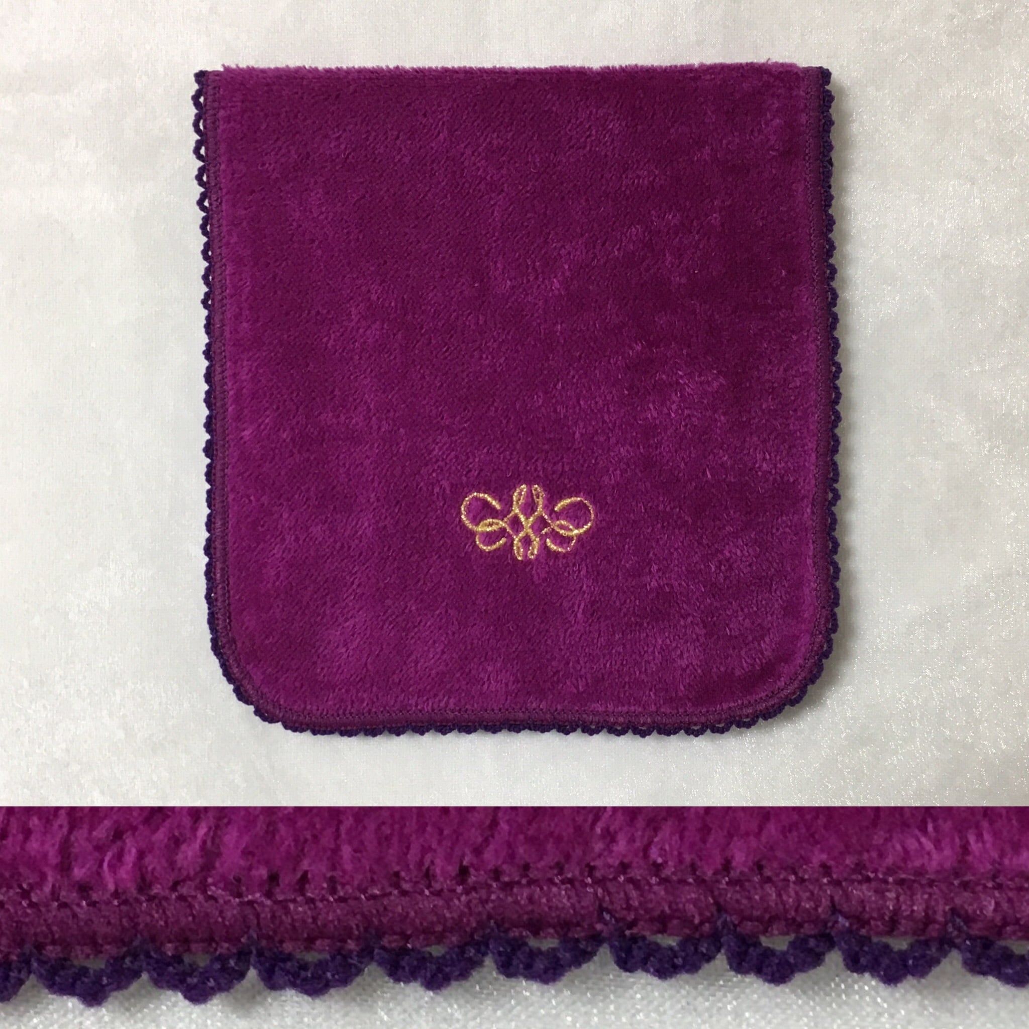 Mon Luxe レース チーフポーチ タオル地 Lace Chief Pouch | Mon Luxe