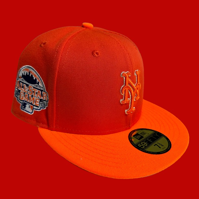New York Mets 2013 All Star Game New Era 59Fifty Fitted / Orange,Bright Orange (Gray Brim)