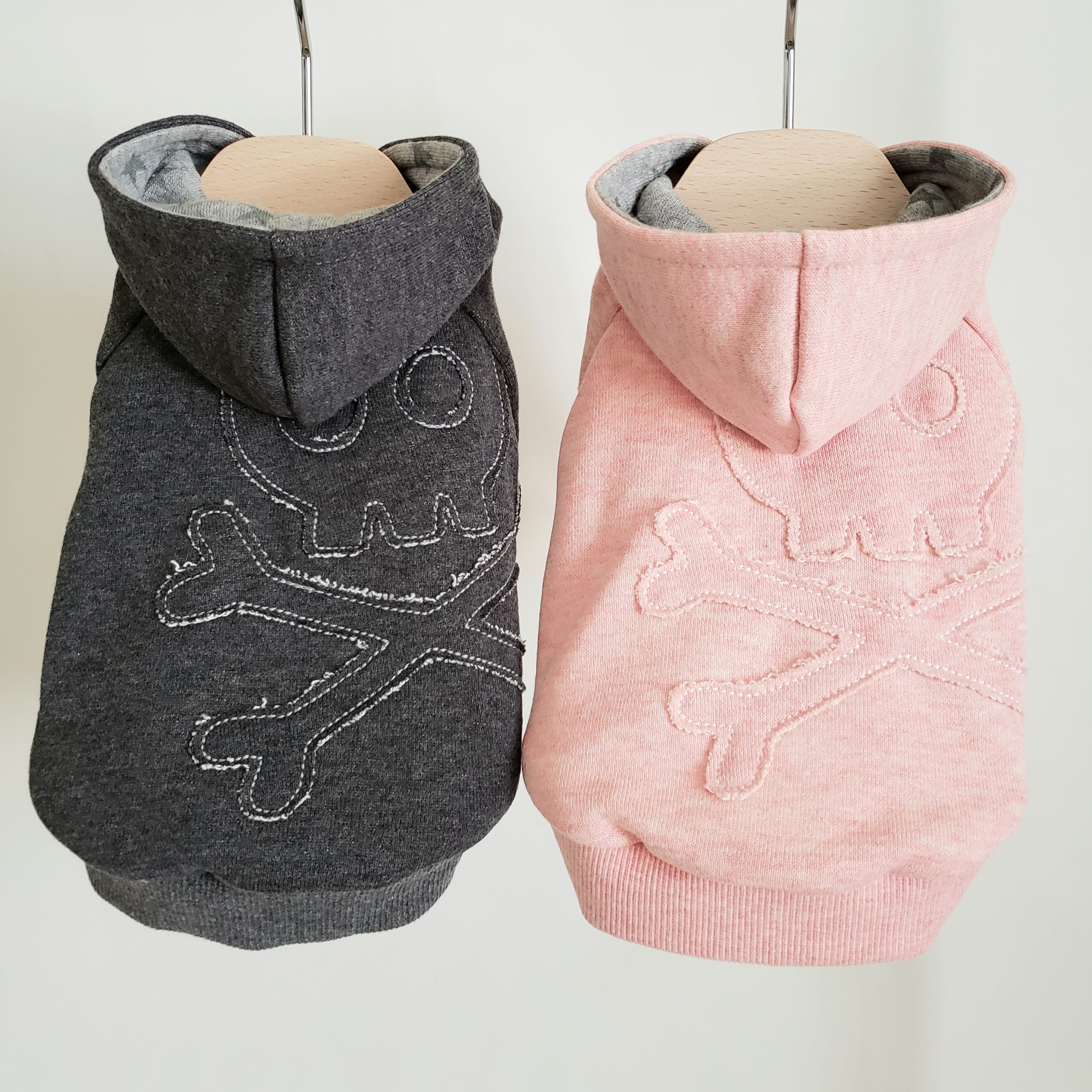 ドクロアップリケパーカー