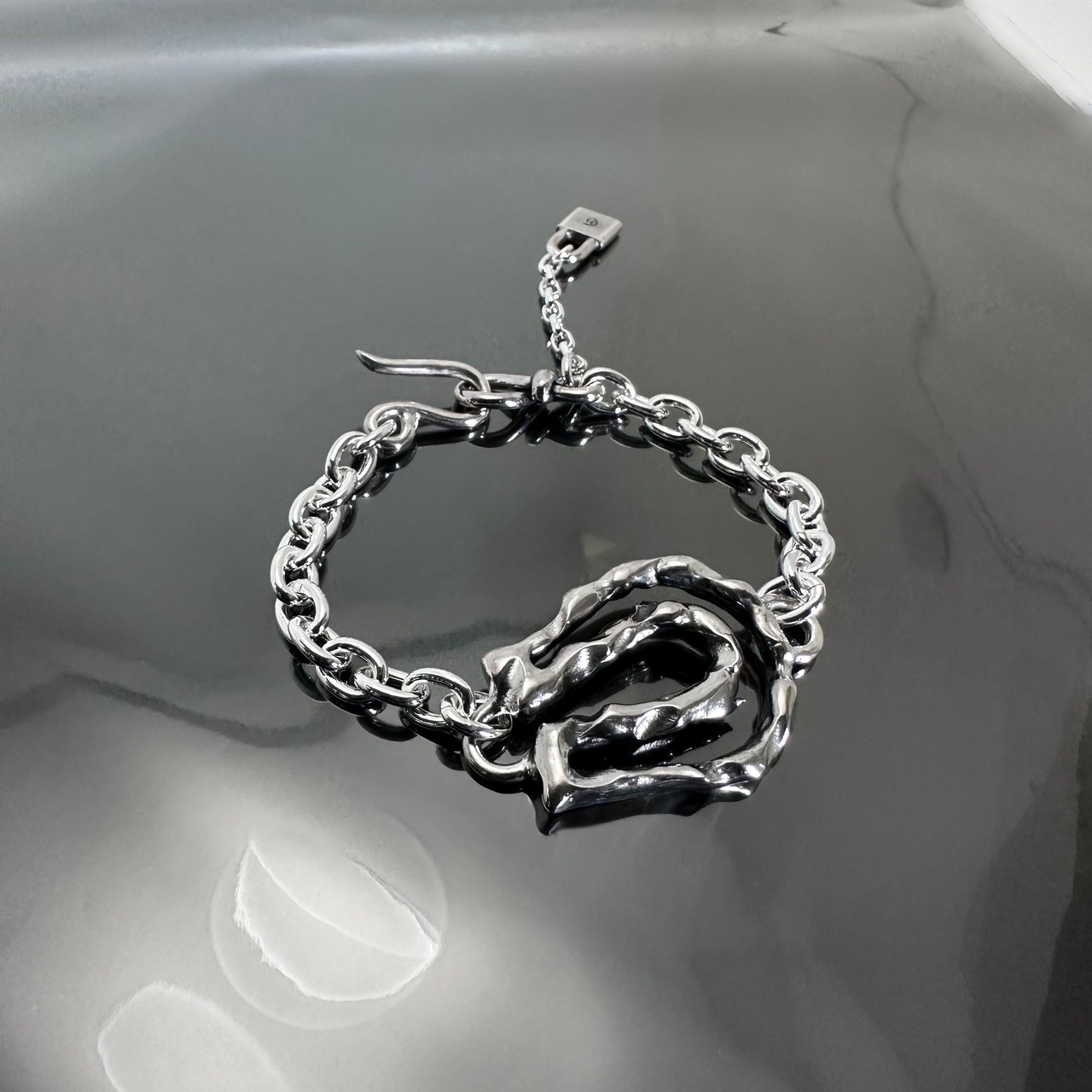 OPEN HORSESHOE [LARGE] CHAIN BRACELET / オープンホースシューラージブレスレット