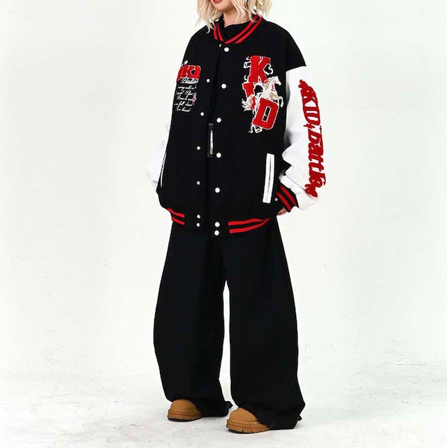 ワッペンミックスストリートスタジアムジャケット
2col R01628