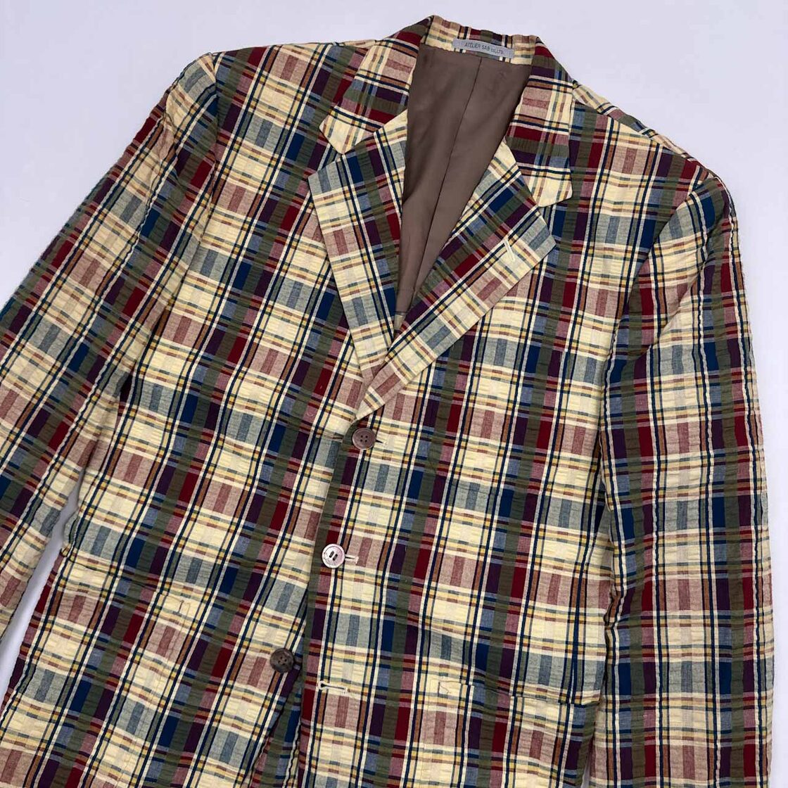 80s 90s vintage ATELIER SAB for men アトリエサブ シアサッカー 3B 
