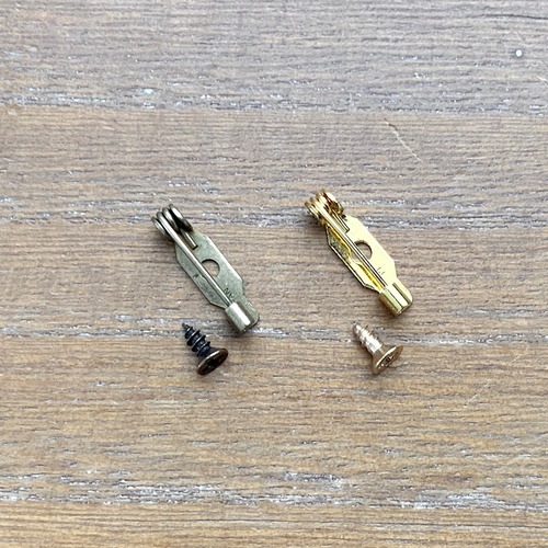 ブローチピンSS　3個　専用ねじ付き　1.5cm