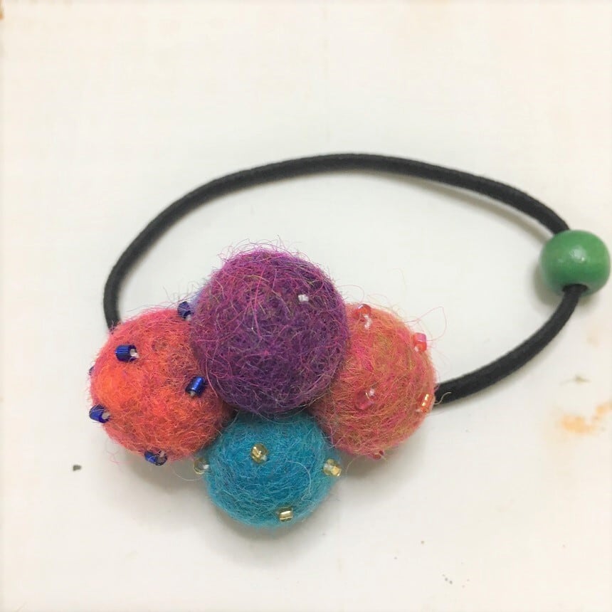 フェルトヘアゴム・ボール