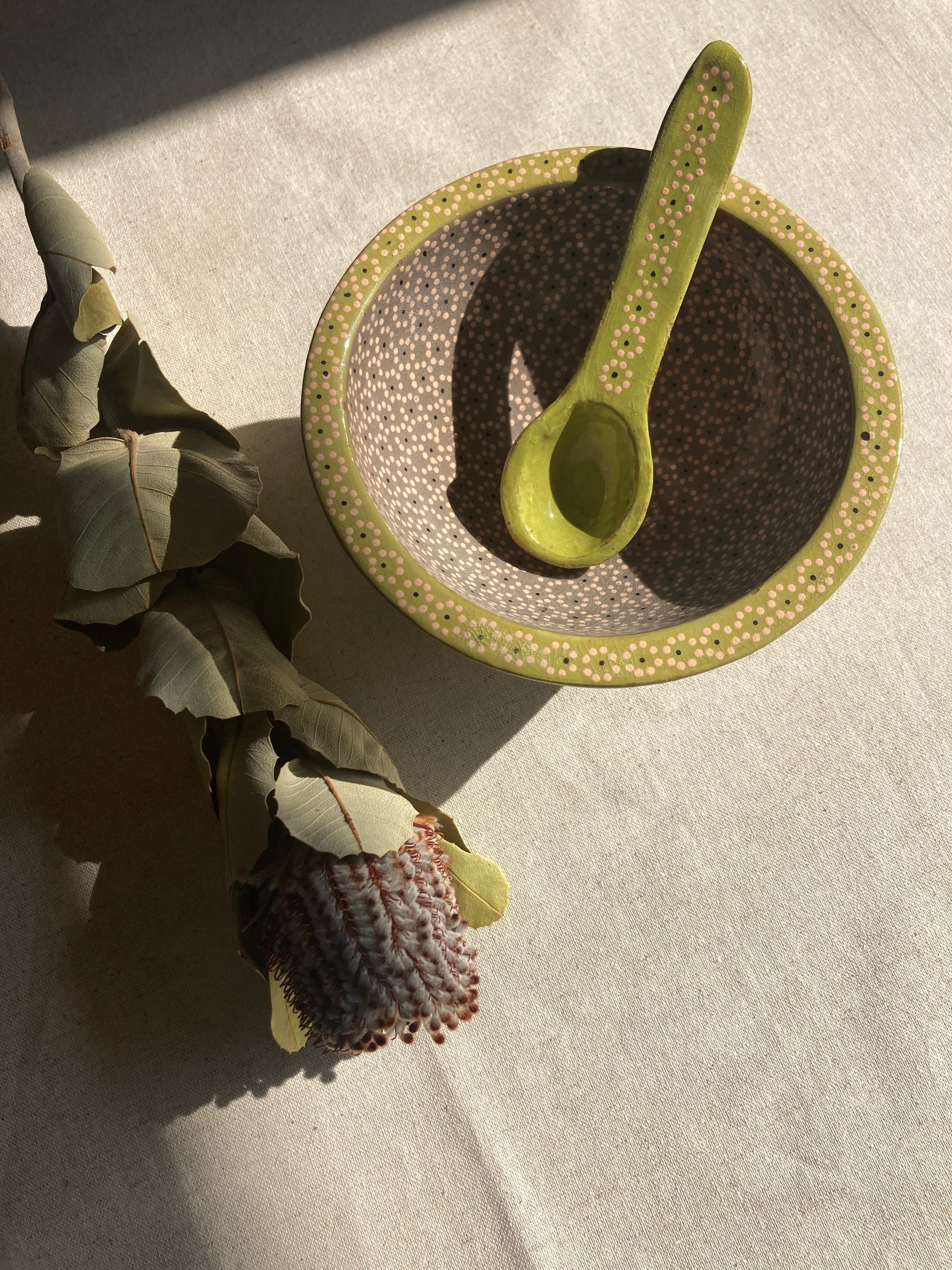 カプラ焼 モルカヘテ イエローグリーン キッチン雑貨 メキシコ雑貨