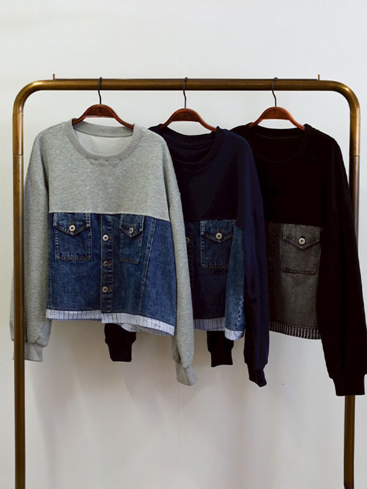 セブンデイズ　1251252　デニム切替TOPS