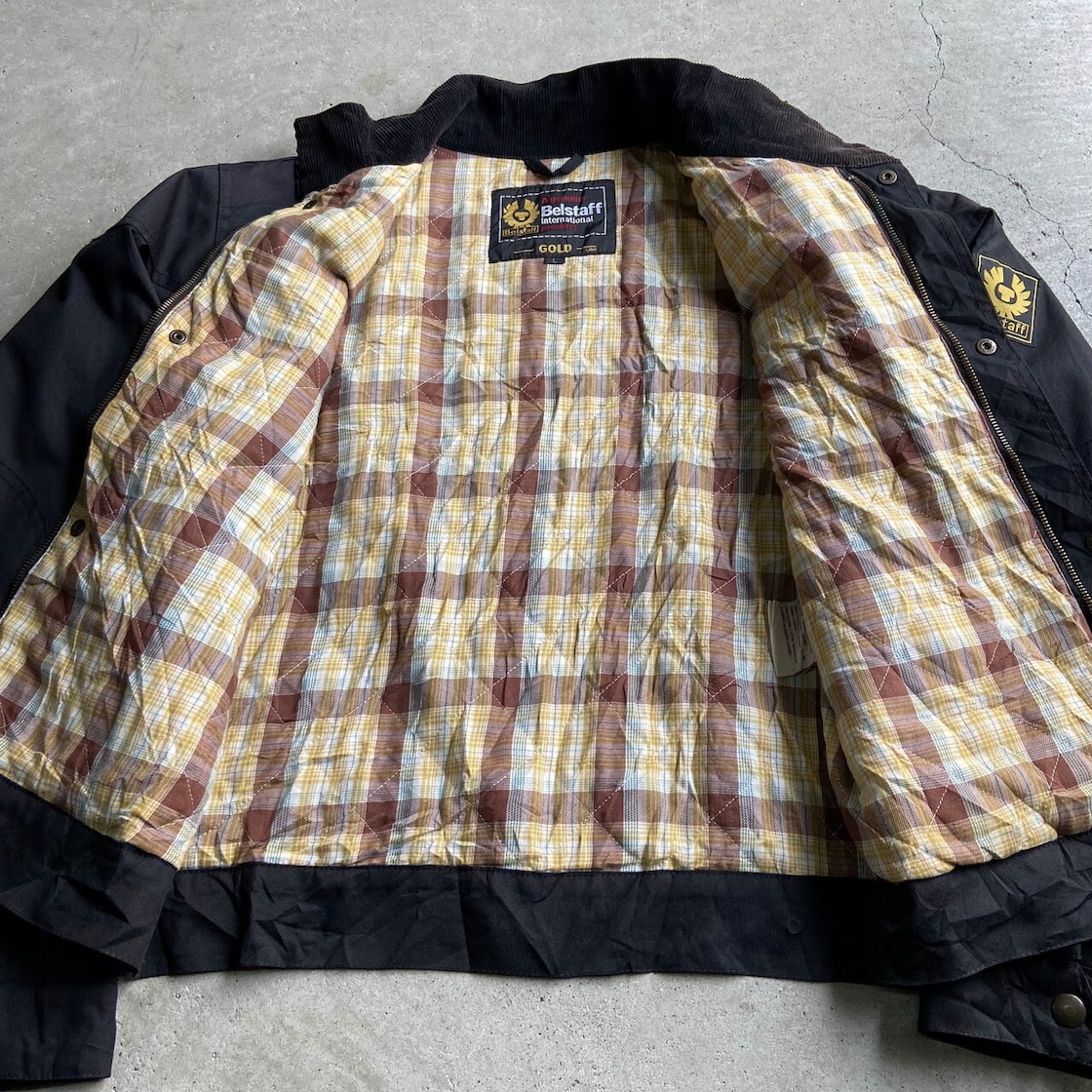 Belstaff ベルスタッフ International GOLD コーデュロイ襟 チェック 
