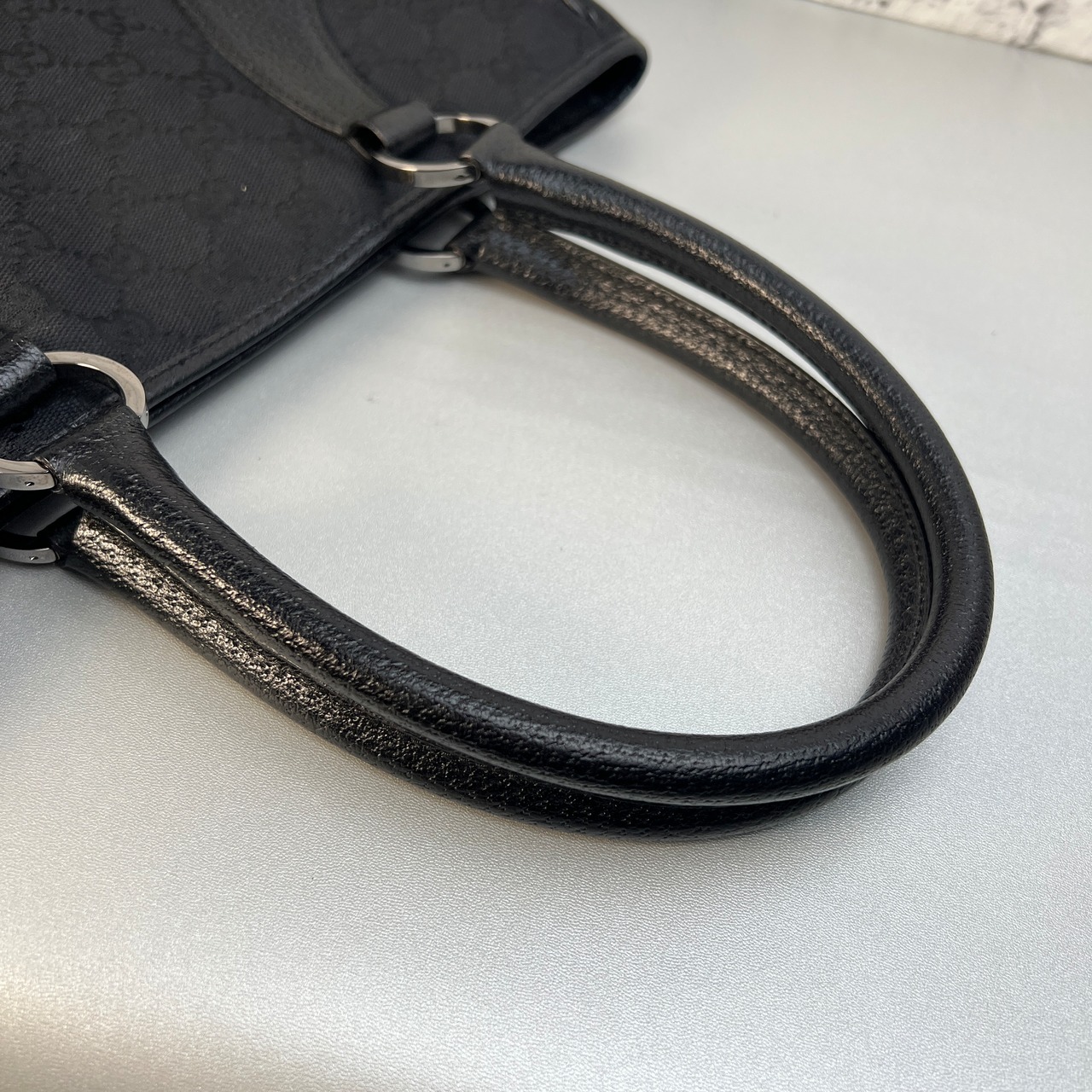 GUCCI グッチ  GG キャンバス トートバッグ ブラック A-9501