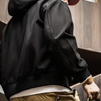 Canvas Fabric Full Zip Up Parka ◇2color H0217