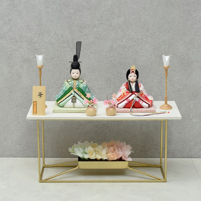 雛人形 親王飾り【華】木目込人形｜モダン｜おしゃれ｜かわいい｜今どき｜