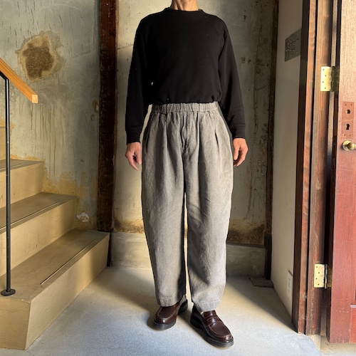 MITTAN PT-136　起毛大麻パンツ　薄炭