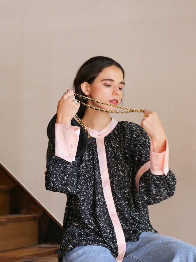 band collar blouse（pink）