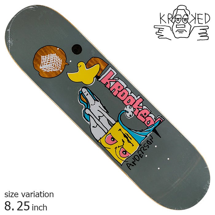 KROOKED デッキ クルキッド スケボー MANDERSON HATTER 8.25 inch スケートボード ストリート sk8 板