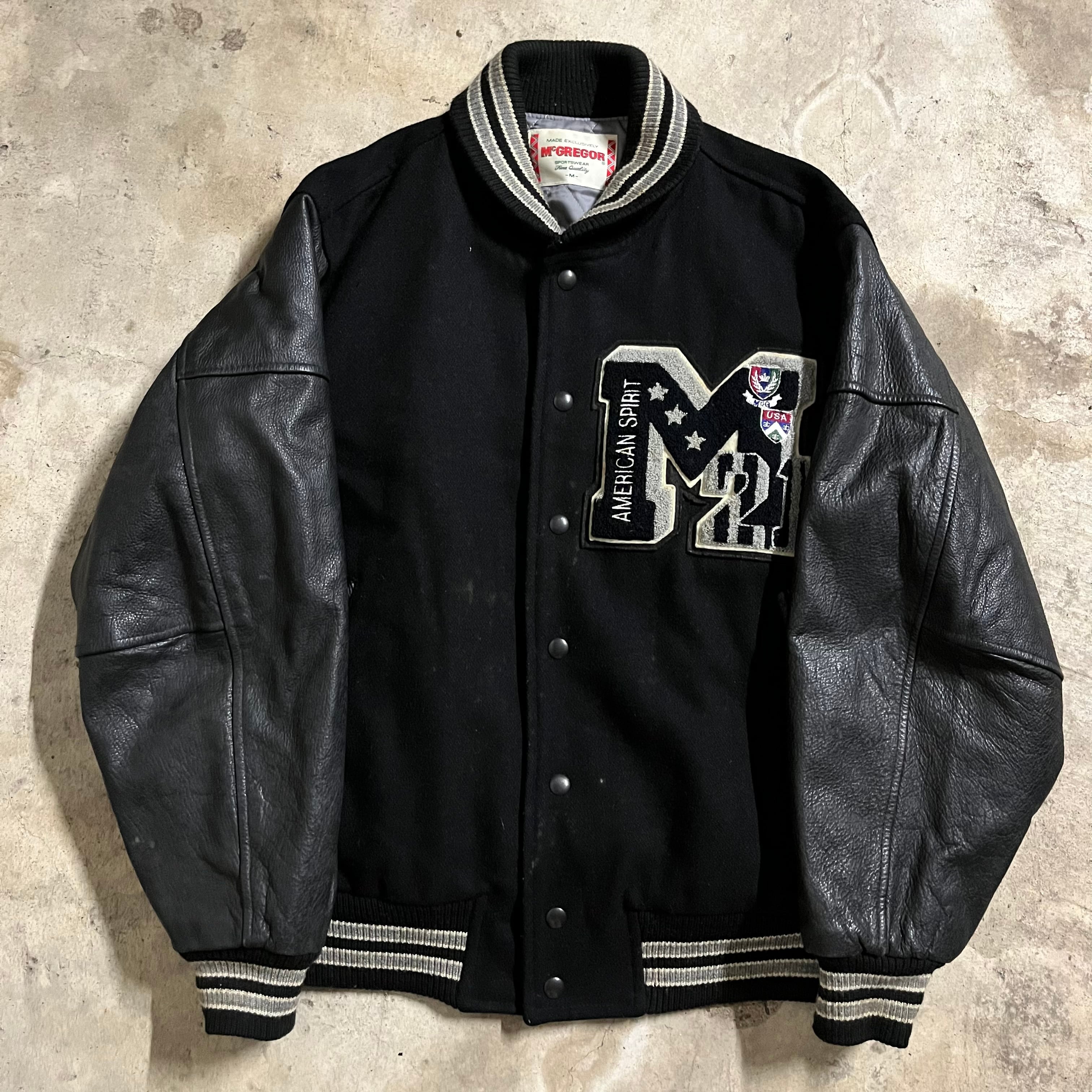 〖McGREGOR〗90’s wappen design wool×leather stadium jumper/マックレガー 90年代 ワッペン  デザイン ウール×レザー スタジャン/msize/#0516/osaka | 〚EINS_archive〛 powered by BASE