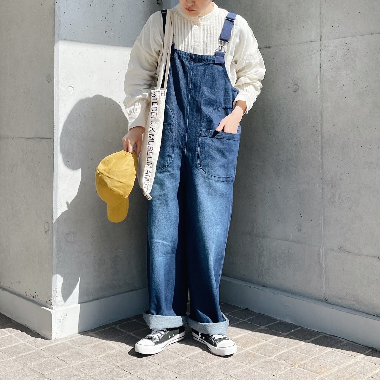 Switched pocket overalls (navy)