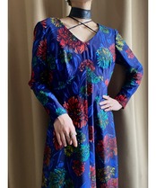 floral pattern import maxi dress-3897-12