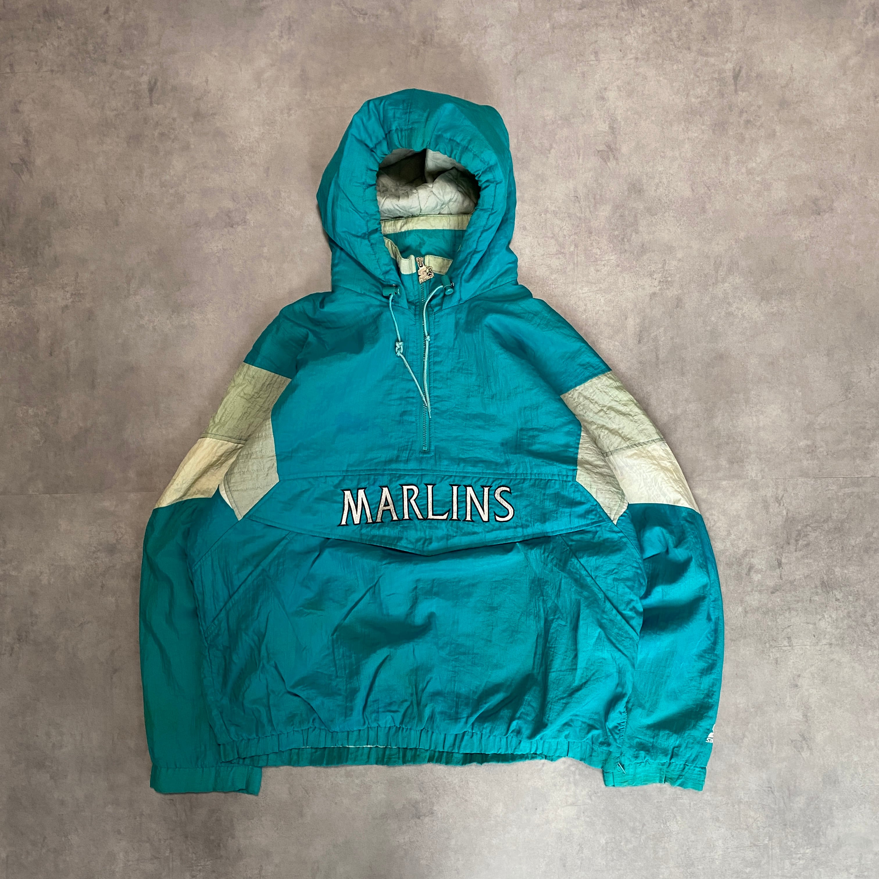 激レア3XL☆スターター90s】ミシガン大学 凄く 中綿 両面刺繍ナイロン 