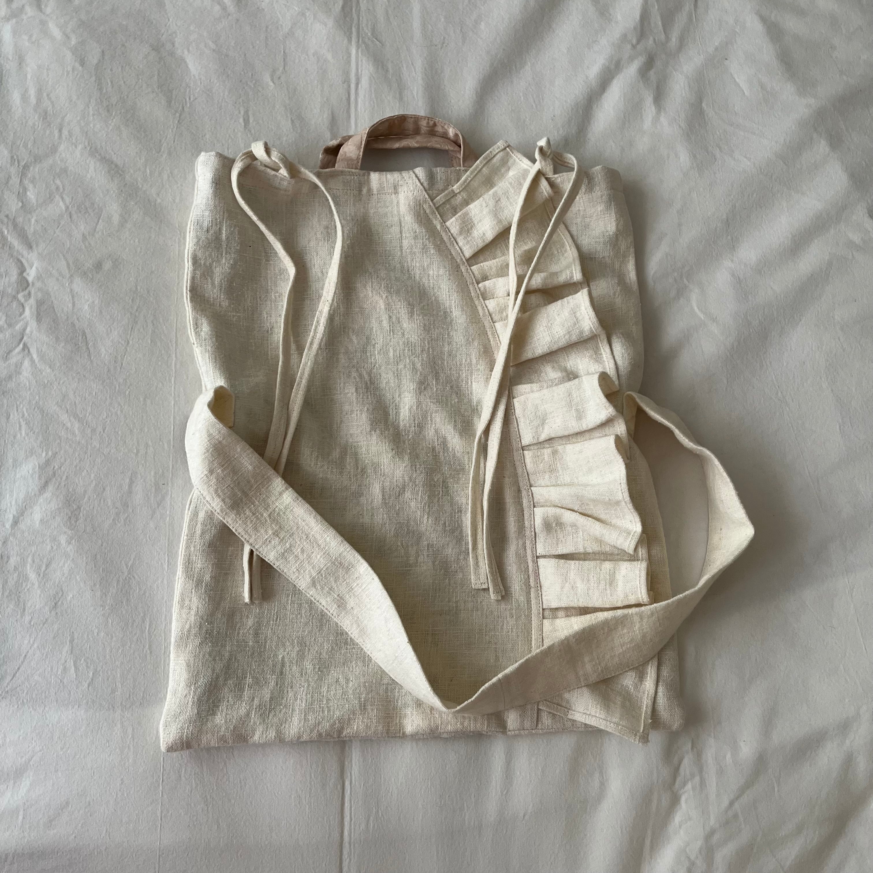 2way frill tote shoulder #natural