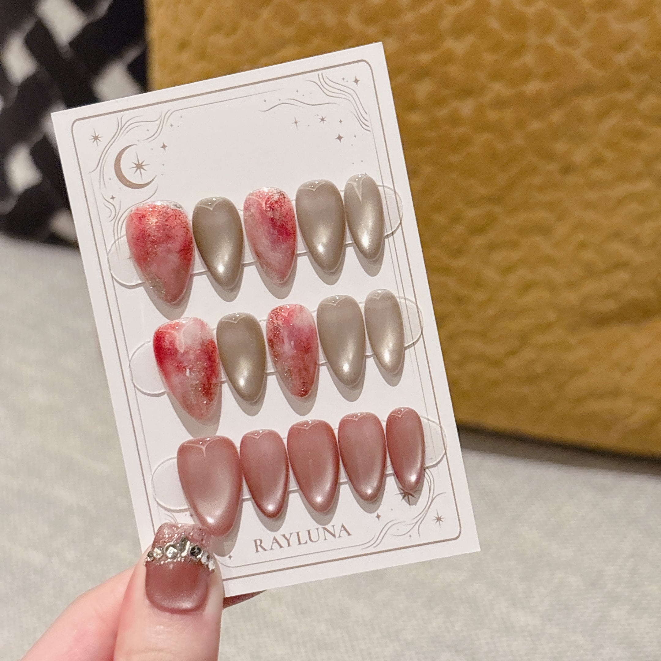 #572 いちごかき氷/XY141 繰り返し使えるネイルチップ