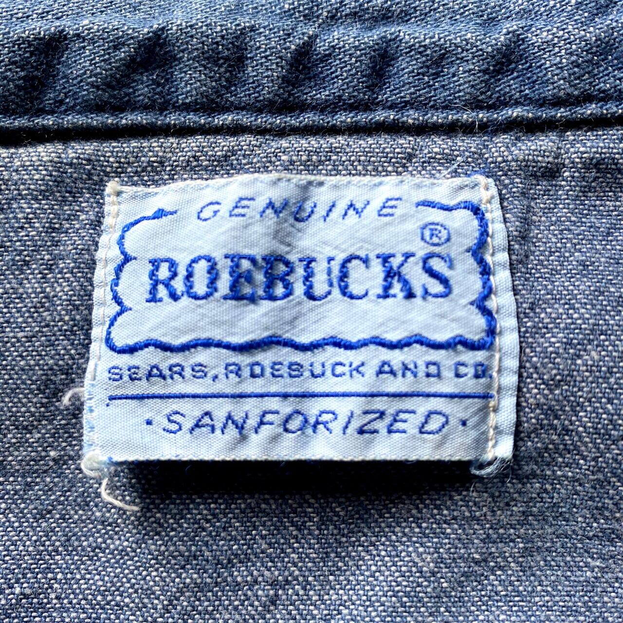 60年代 SEARS ROEBUCKS 長袖 デニムウエスタンシャツ メンズXL 古着