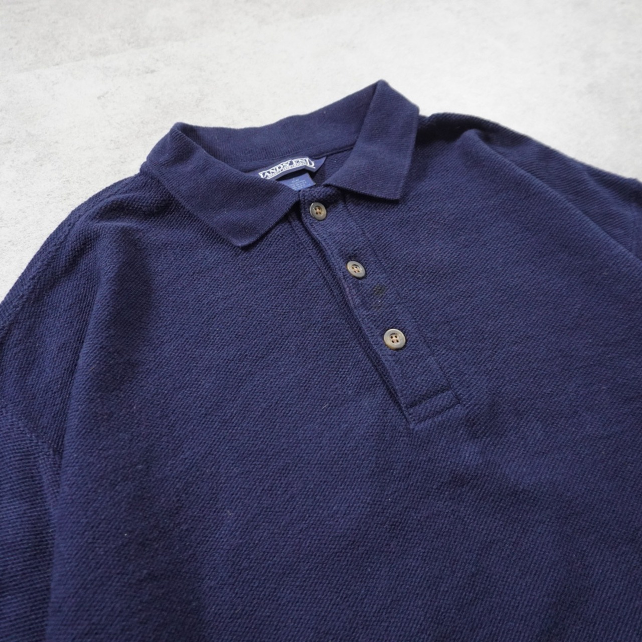 LANDS’END Piqué sweatshirt "made in USA" L 古着 - 3