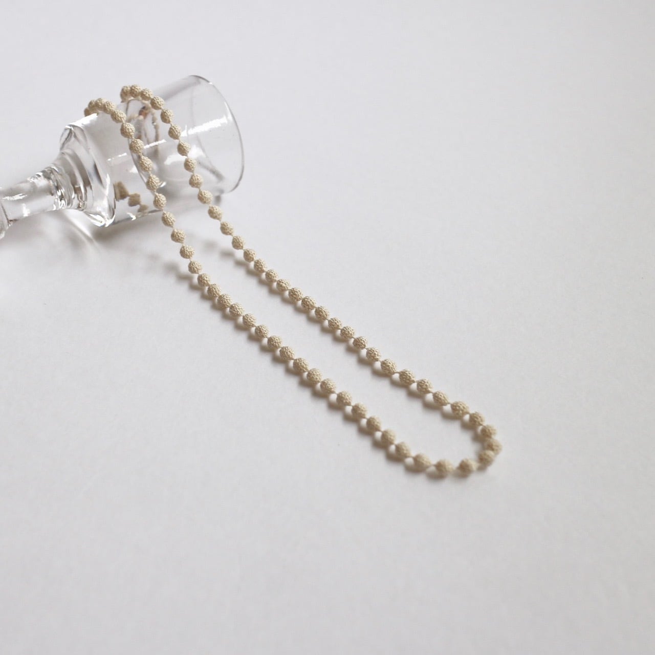 【ball nacklace】シルク SS 40cm(OW)