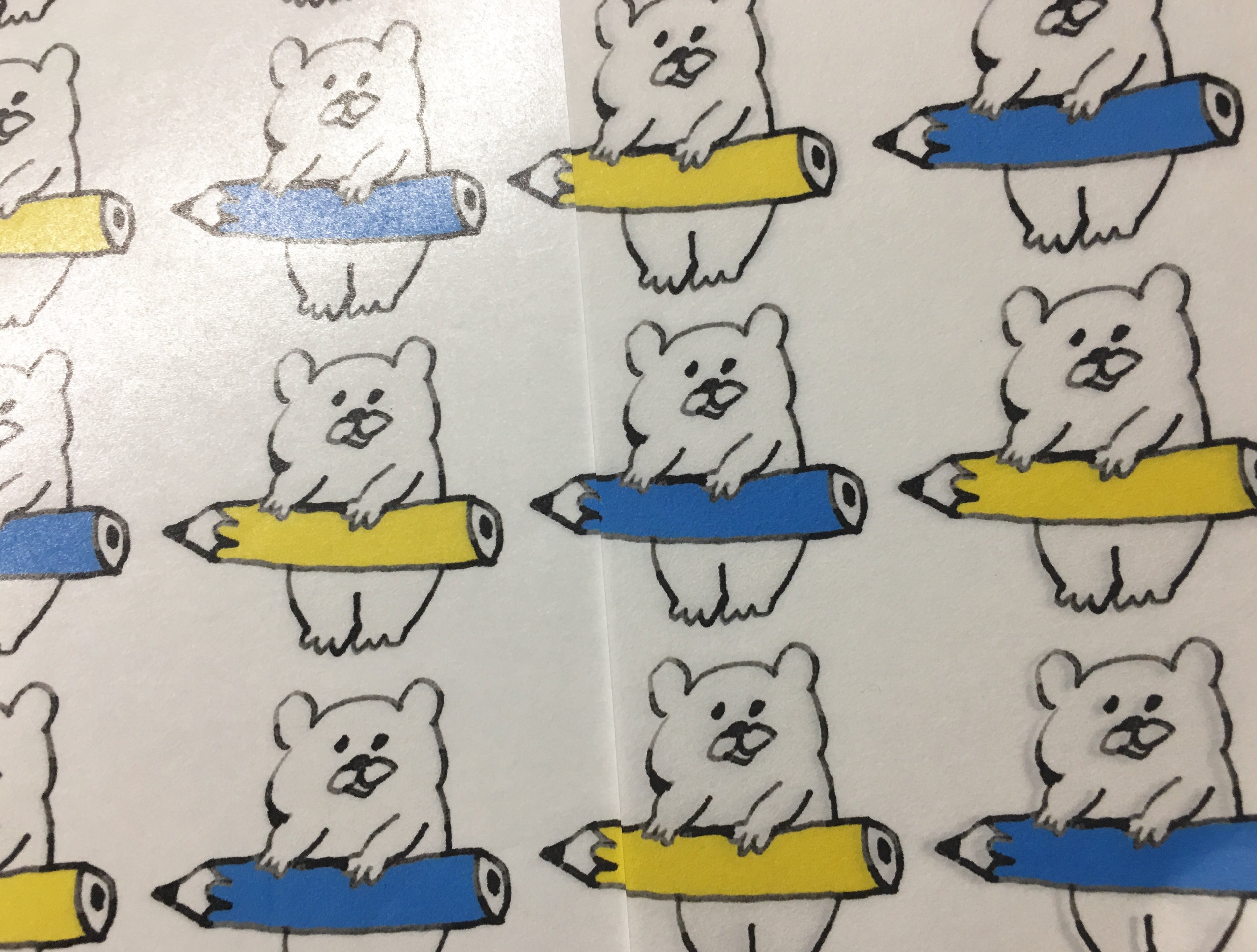 BB BEAR PAPER _ pencil set