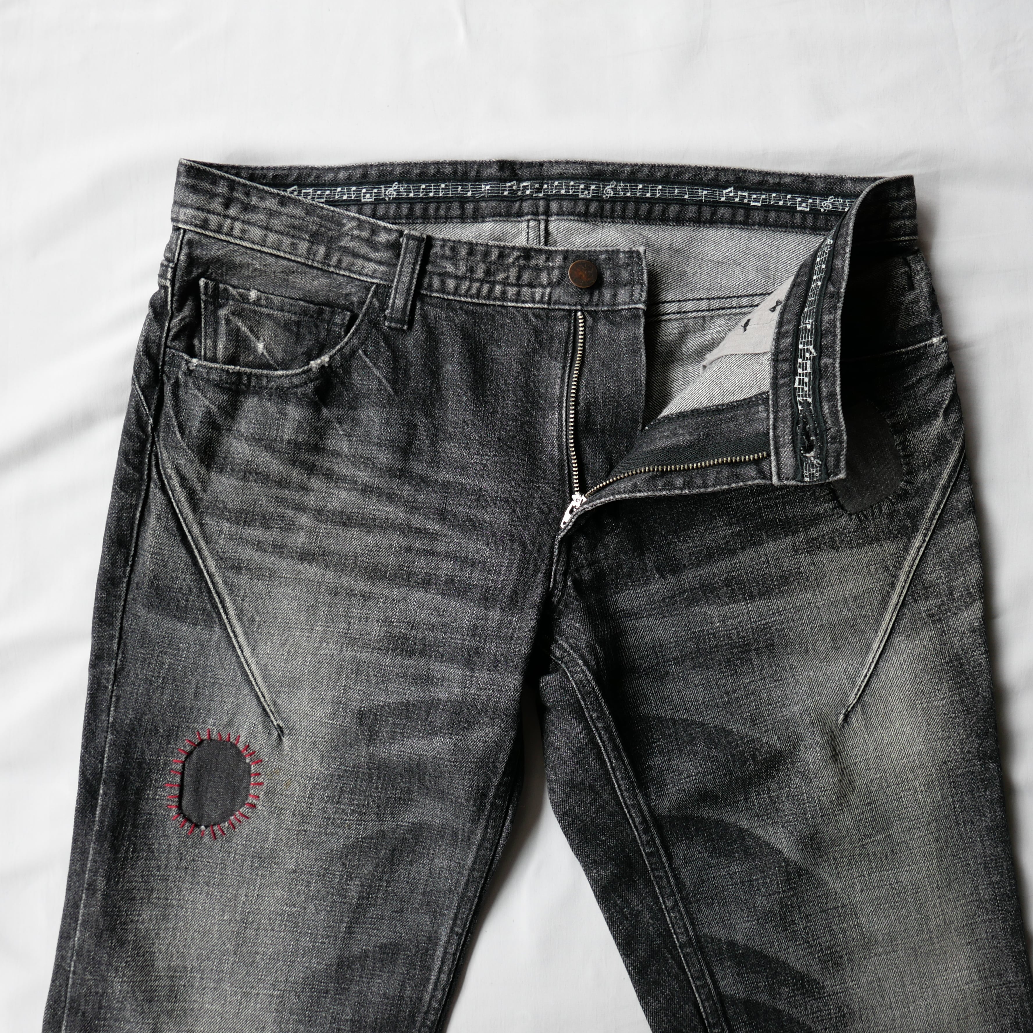 n(n) by NUMBER (N)INE BLACK DENIM PANTS | safarionline