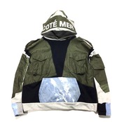 Remake Hoodie denim×Military【hoodie03】