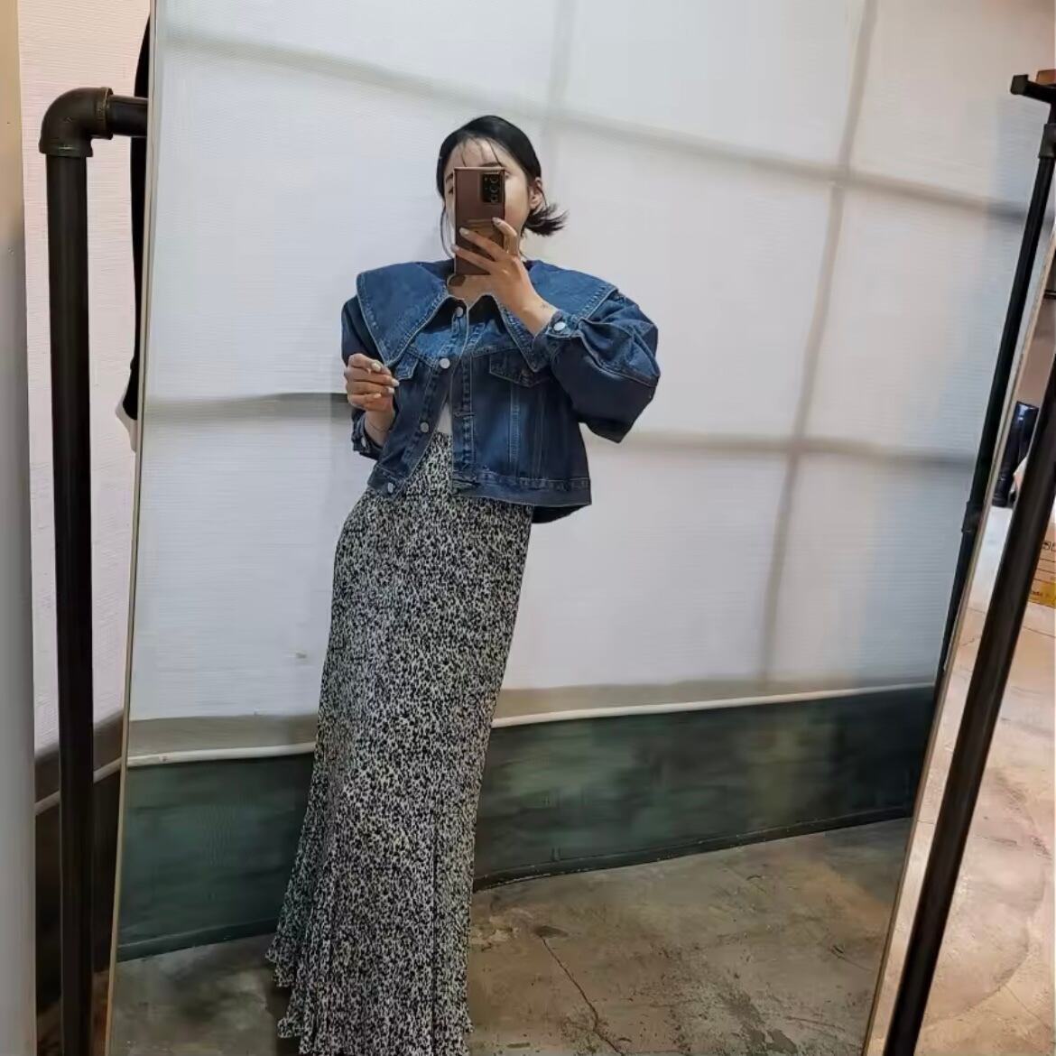 ビッグカラーデニムジャケット